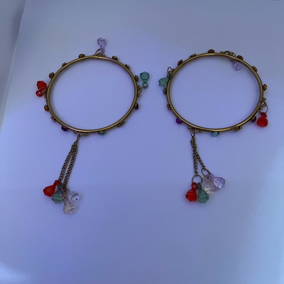 2 COLORFUL BANGLES WITH CRYSTAL
